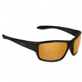 Spotters Blaze Black Gloss Sunglasses & Polarised Gold Leaf Mirror Lens
