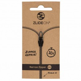 Zlide On Narrow Zipper - Black - XXS