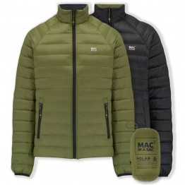 Mac in a Sac Mens Polar Reversible Jacket - Khaki/Black
