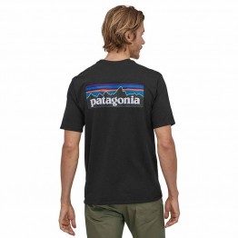Patagonia Men's P6 Logo Responsibili T-Shirt - Black