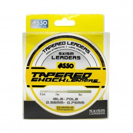 Asso Tapered Shock Leader Clear - 5 x 15m